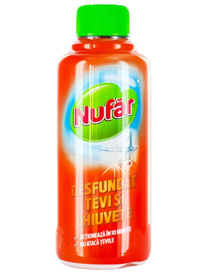 Nufar Solutie de desfundat tevi si chiuvete 375 ml