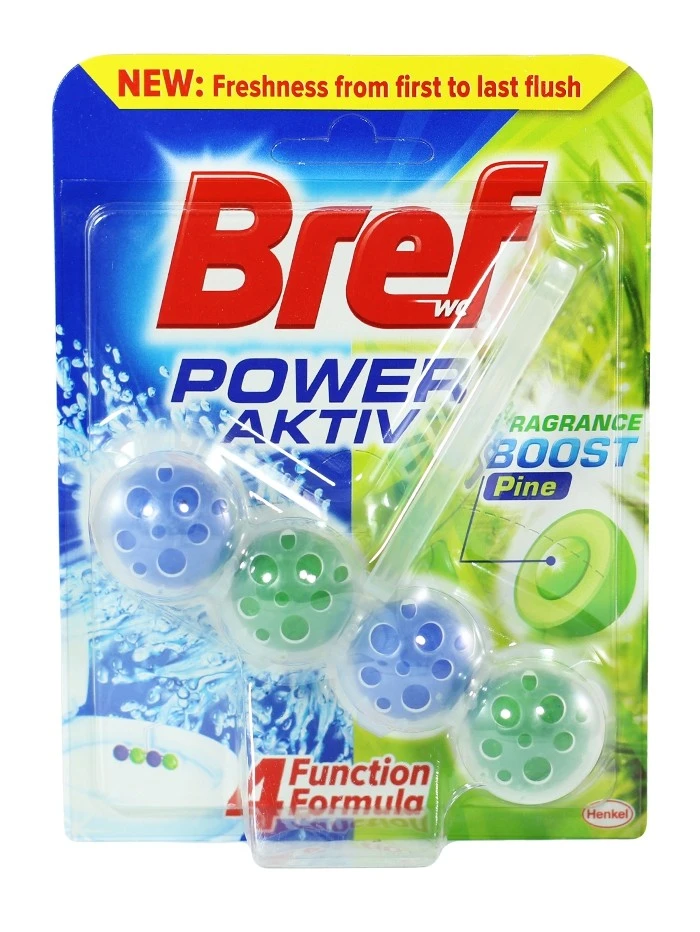 Bref Odorizant WC cu bile 50g Power Aktiv Pine