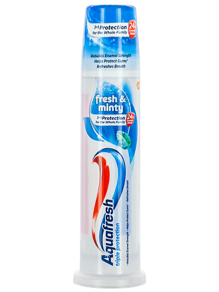 Aquafresh Pasta de dinti cu pompa 100 ml Fresh & Minty 100 imagine noua inspiredbeauty