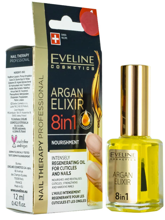 Eveline Tratament Unghii 12 ml Argan Elixir 8 in1
