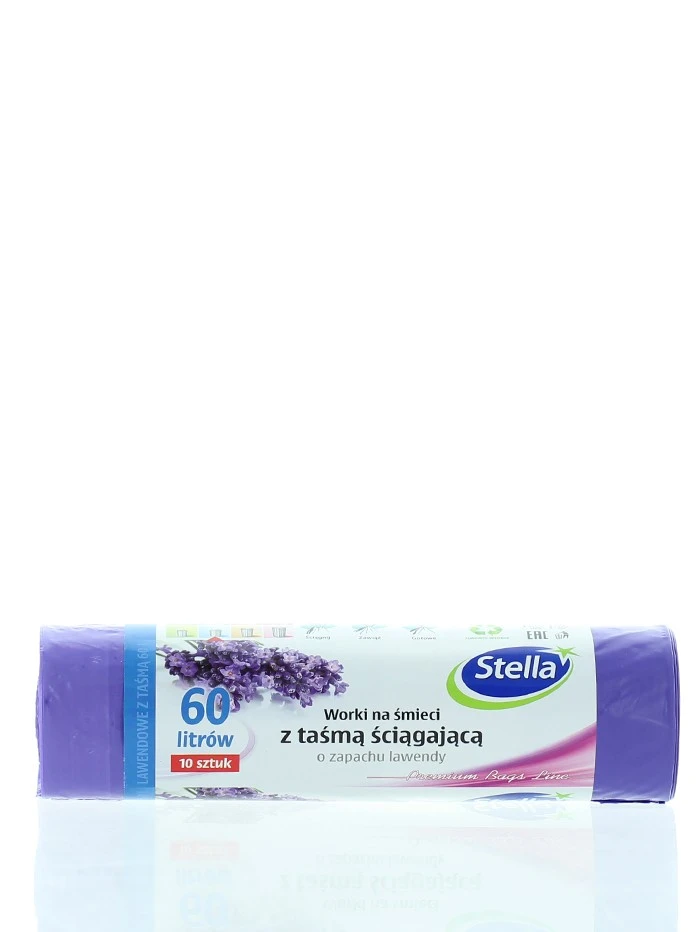 Stella Saci menajeri cu snur 60 L 10 buc Miros Lavanda