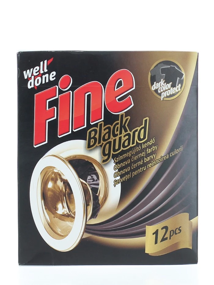 Well Done Fine Servetel pentru reinnoirea culorii hainelor negre 12 buc