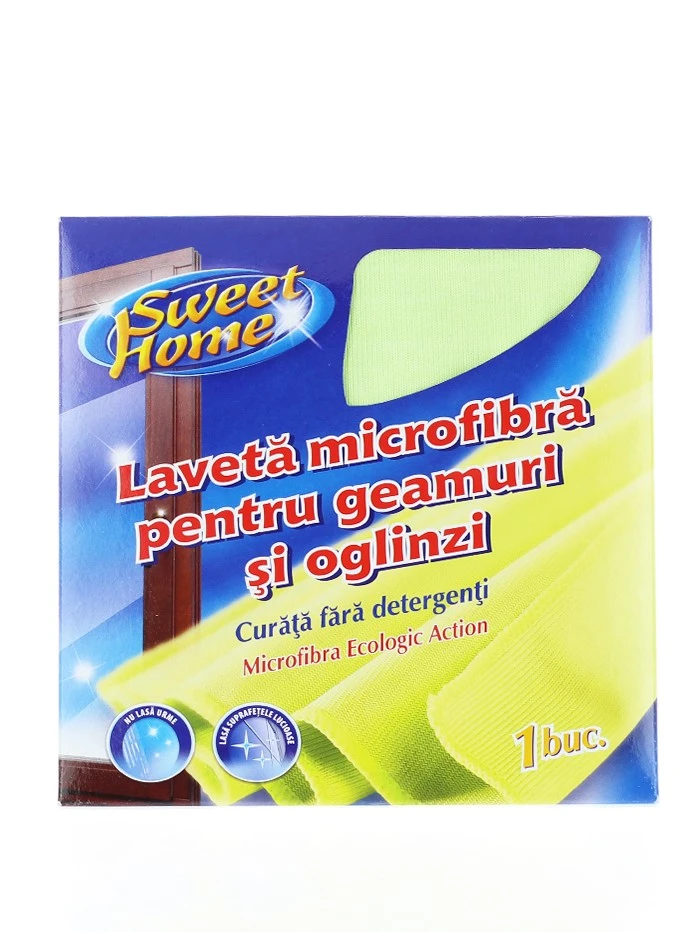 Sweet Home Laveta microfibra pentru geamuri si oglinzi 1 buc
