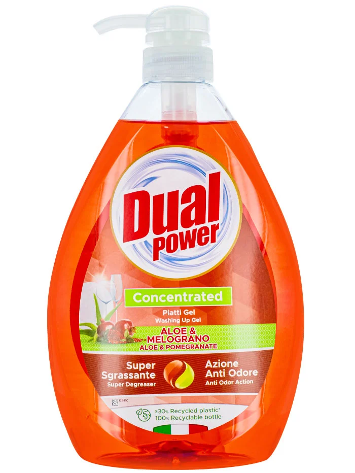 Dual Power detergent pentru vase cu pompa 1000 ml Aloe & Melograno