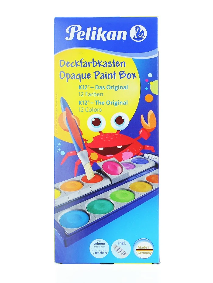 Pelikan Acuarele 12 Culori Detasabile+ Alb De Zinc