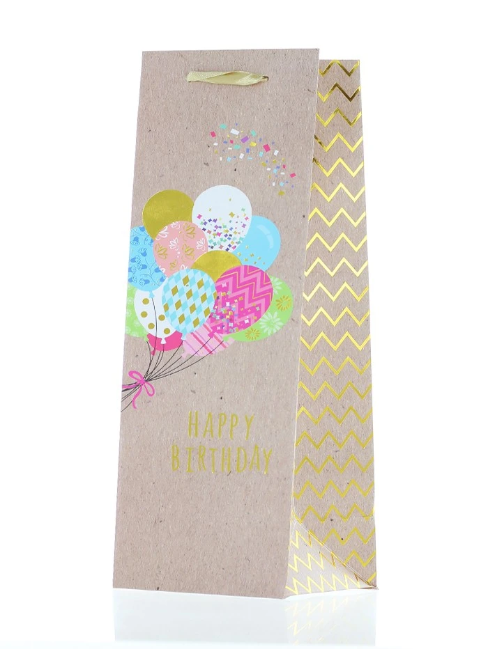 Sacosa Cadou pentru sticla 1 buc Happy Birthday