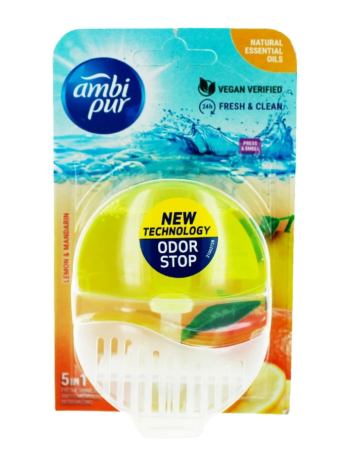 Ambi Pur Aparat odorizant WC+rezerva 55 ml 5in1 Lemon&Mandarin