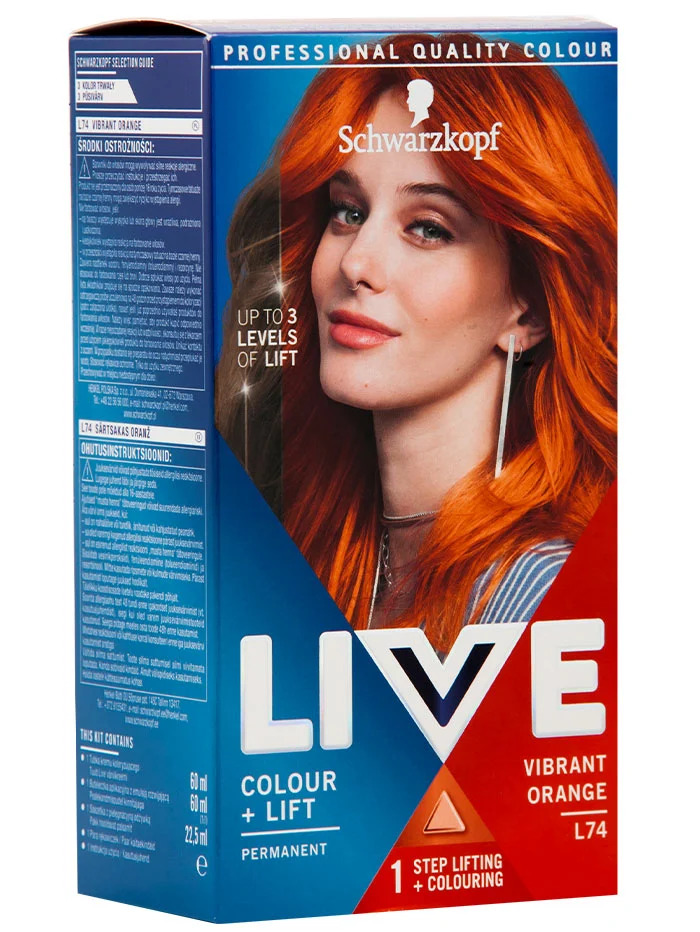 Schwarzkopf Vopsea de par Live L74 Vibrant Orange 