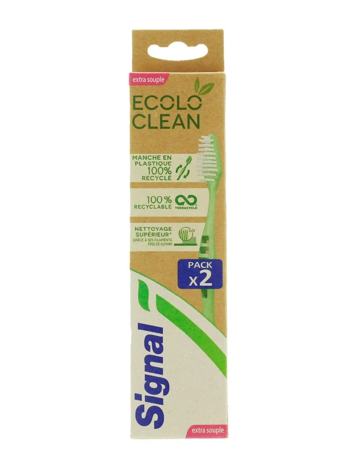 Signal Periuta de dinti 2 buc Ecoloclean Extra Soft BUC imagine noua inspiredbeauty