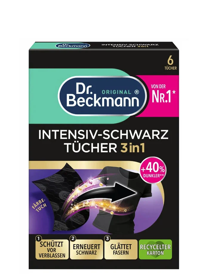 Dr. Beckmann Servetele pentru revigorarea culorii rufelor negre 6 buc