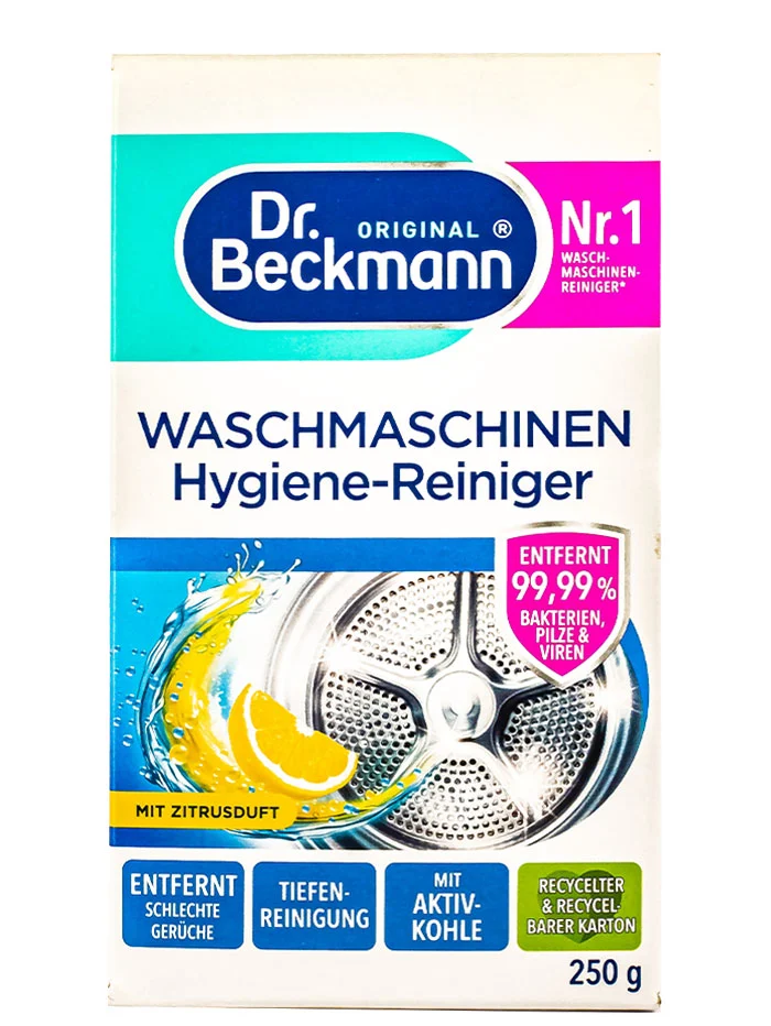 Dr. Beckmann Pudra pentru igiena masinii de spalat 250 g Hygiene Reiniger Zitrus Frisch