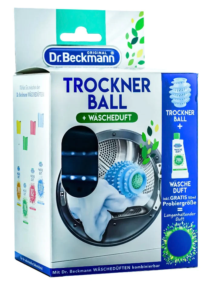 Dr. Beckmann Ball din silicon pentru uscator de rufe+Parfum de rufe 50 ml Spring