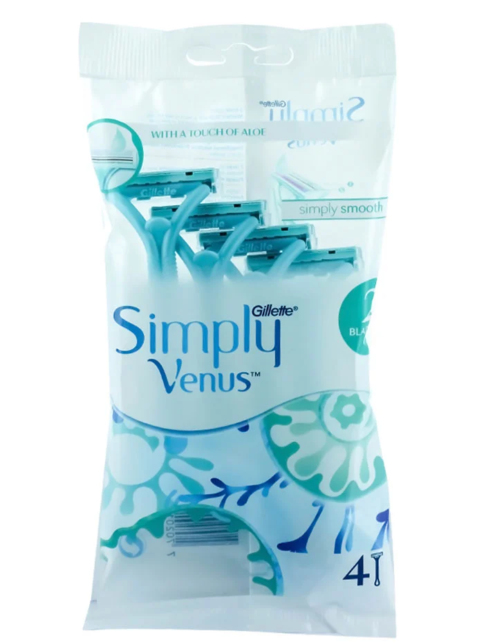 Venus Aparat de ras pentru femei 2 lame 4 buc Simply Smooth