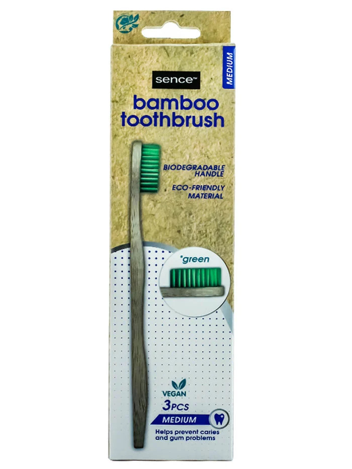 Sence Fresh Periuta de dinti 3 buc Bamboo