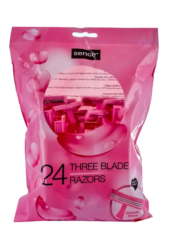 Sence Beauty Aparat de ras pentru femei 24 buc 3 lame