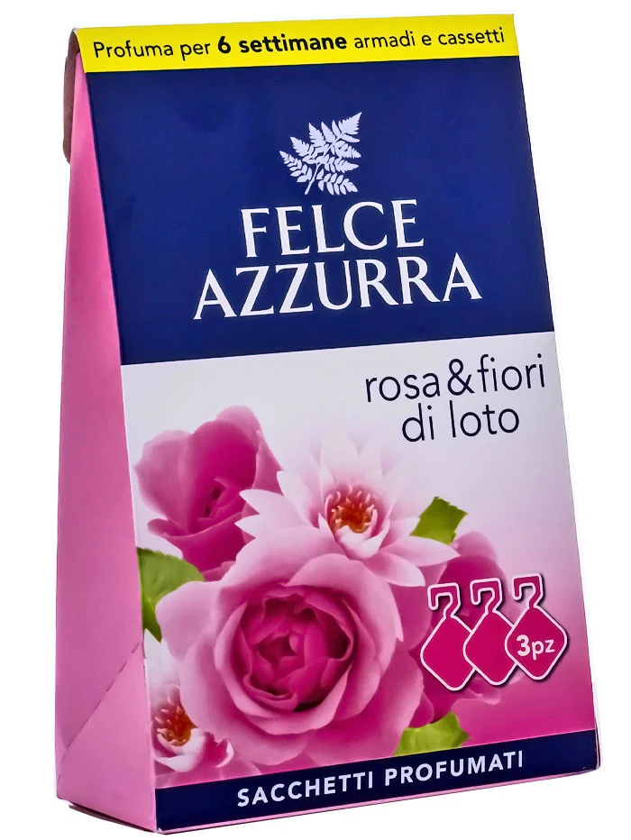 Felce Azzurra Saculeti parfumati 3 buc Rosa & Fiori di loto