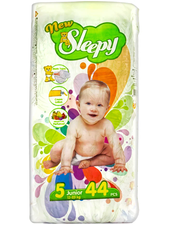 Sleepy Natural scutece nr.5 12-25 kg Junior 44 buc