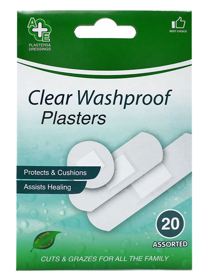 A+E Plasturi 20 buc Clear Washproof