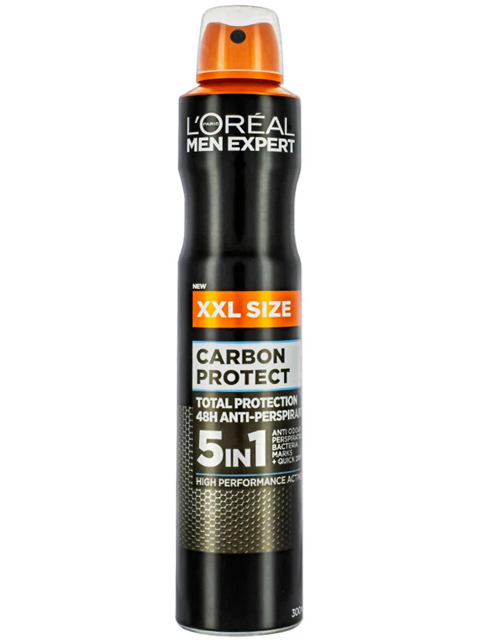 L'oreal men expert spray deodorant barbati 300 ml 5in1 carbon protect