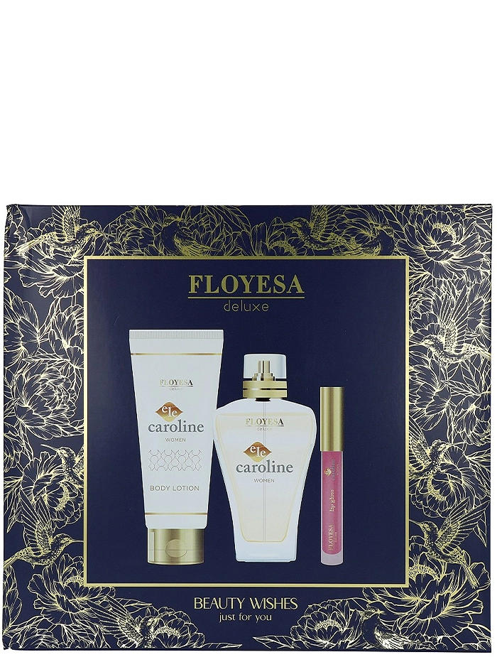 Floyesa Caseta femei:Parfum+Lotiune de corp+Luciu de buze 100+150+2ml Caroline