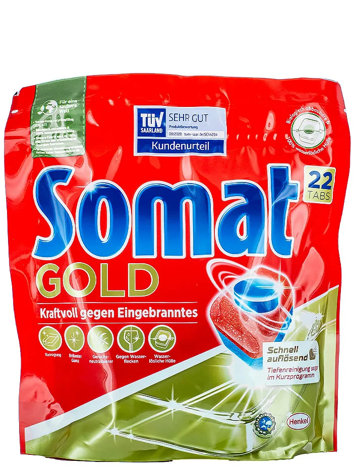 Somat Tablete pentru masina de spalat vase 22 buc Gold