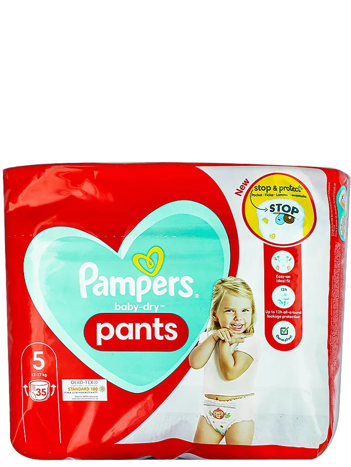 Pampers scutece chilotel nr.5 12-17 kg 35 buc Baby-dry