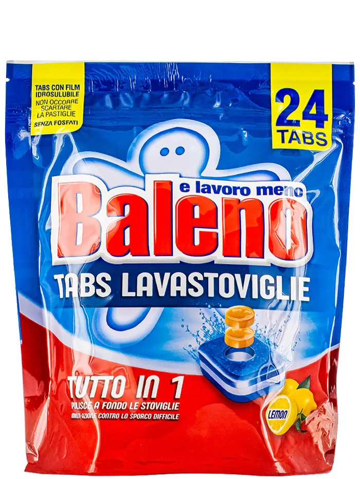 Baleno Tablete pentru masina de spalat vase 24 buc Lemon