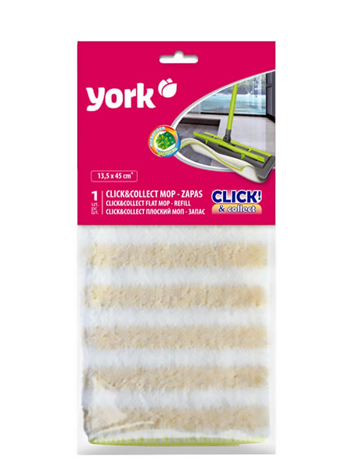 York Rezerva mop plat 1 buc Click&Collect 13.5x45 cm