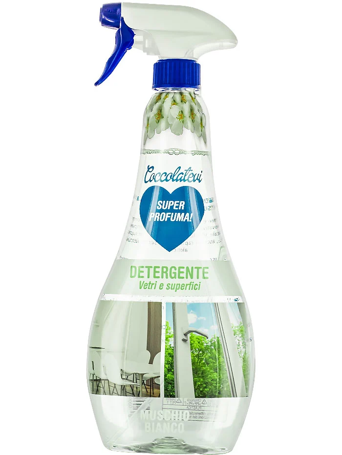 Coccolatevi Solutie curatat geamuri cu pompa 750 ml Muschio Bianco