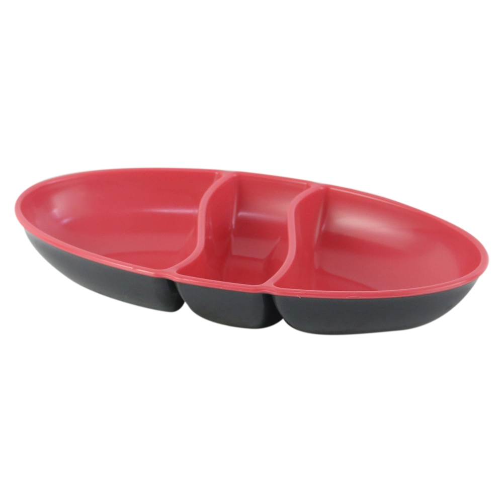 Bol dublu pentru gustari din plastic 25x15x3 cm Diverse Culori