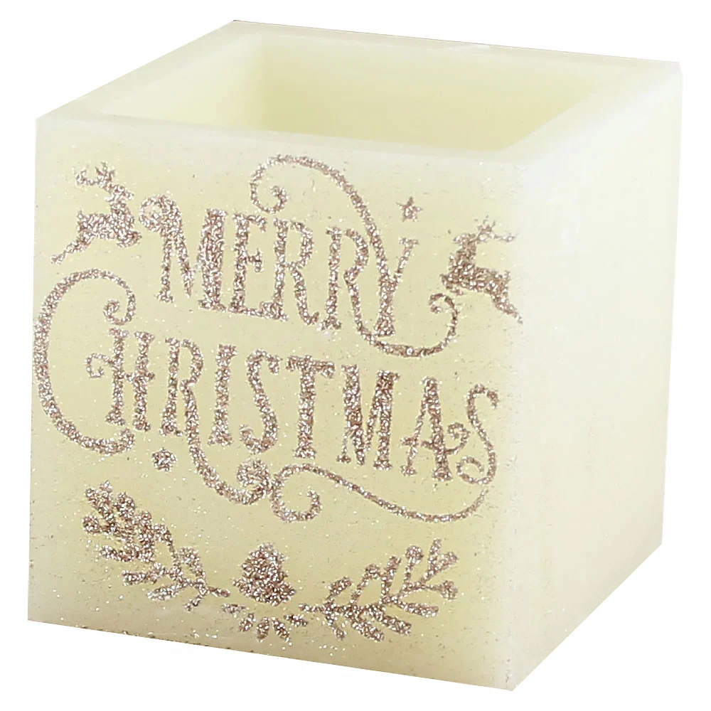 Lumanare lampion Merry Christmas 11x11 cm