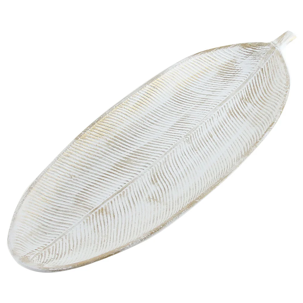Platou decorativ din lemn Frunza 40x15x3 cm