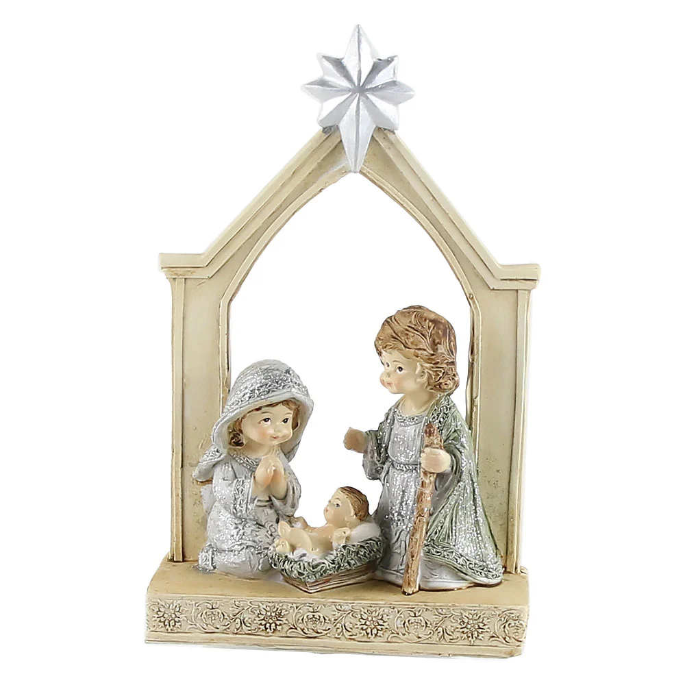 Decoratiune Sfanta Familie 12x18 cm, rasina