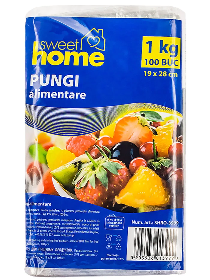Sweet Home Pungi alimentare 1 kg 100 buc