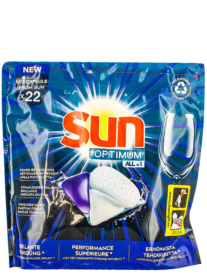 Sun Tablete pentru masina de spalat vase 22 buc Optimum All in 1