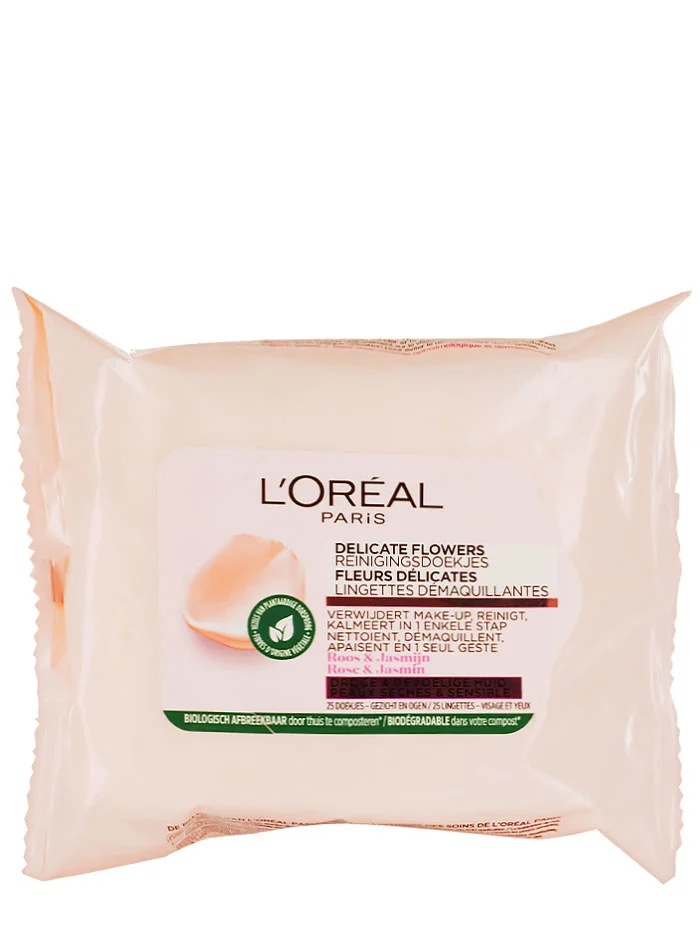 Loreal servetele demachiante 25 buc Delicate Flowers Rose&Jasmin