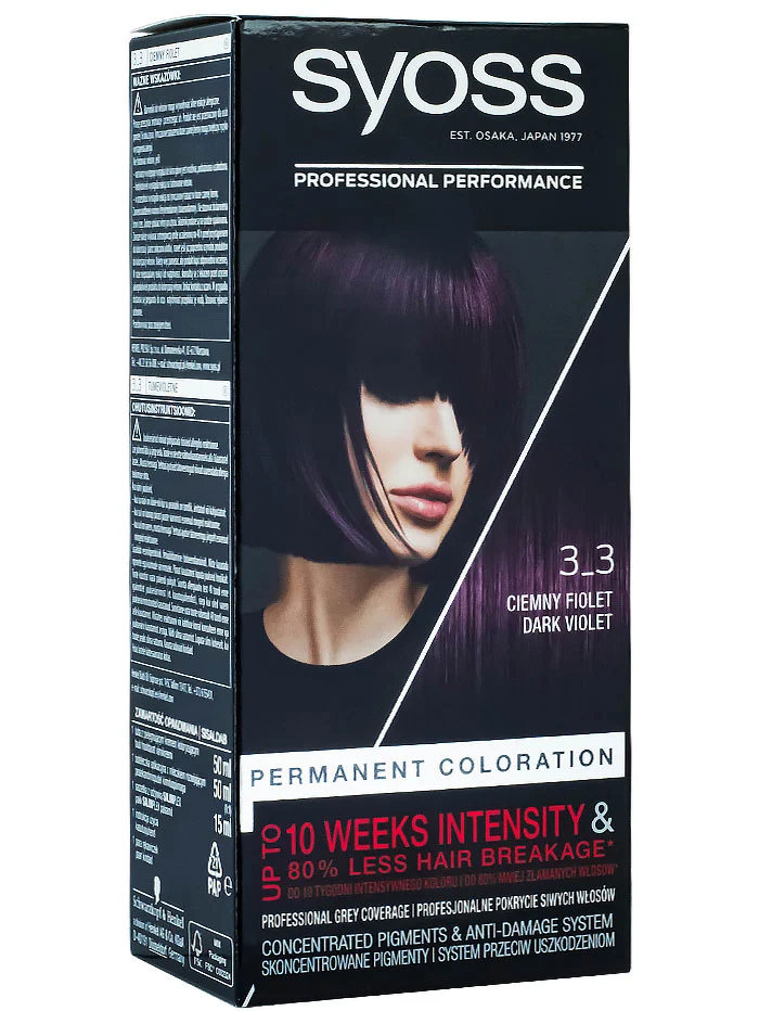 Syoss Vopsea de par 3-3 Dark Violet