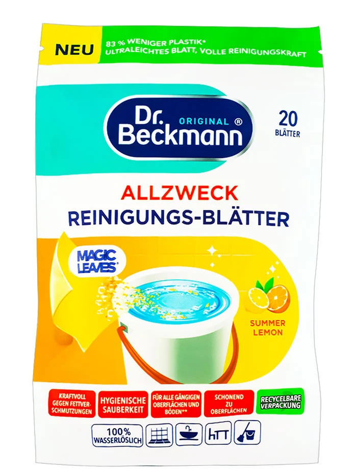 Dr.Beckmann Benzi-foi pentru curatarea multisuprafete 20 buc Summer Lemon