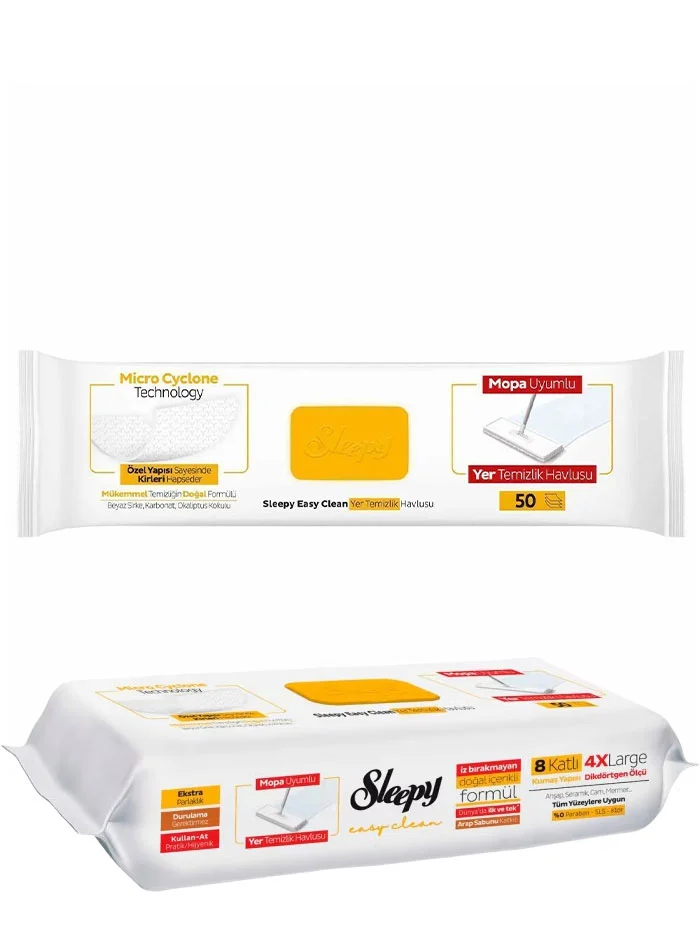 Sleepy Easy Clean Lavete umede pardoseli 50 buc Herbal Soap