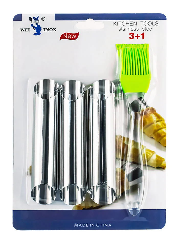 Forma rulou inox 3 pcs +pensula