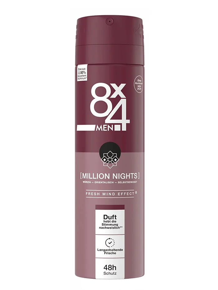 8x4 Spray deodorant barbati 150 ml Million Nights No.18