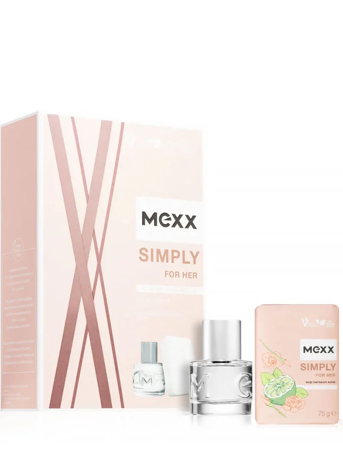 Mexx Caseta femei:Parfum+Sapun 20 ml + 75 g Simply Clean Formula