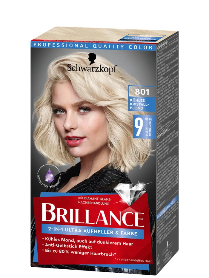 Schwarzkopf Vopsea de par Brillance Nr:801 KuhlesKristallblond