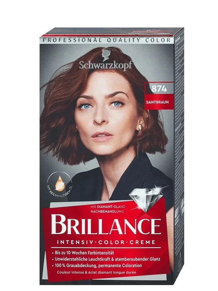 Schwarzkopf Vopsea de par Brillance Nr:874 Samtbraun