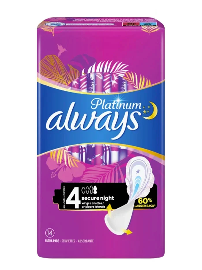 Always Absorbante 14 buc  Platinum Secure Night Size 4