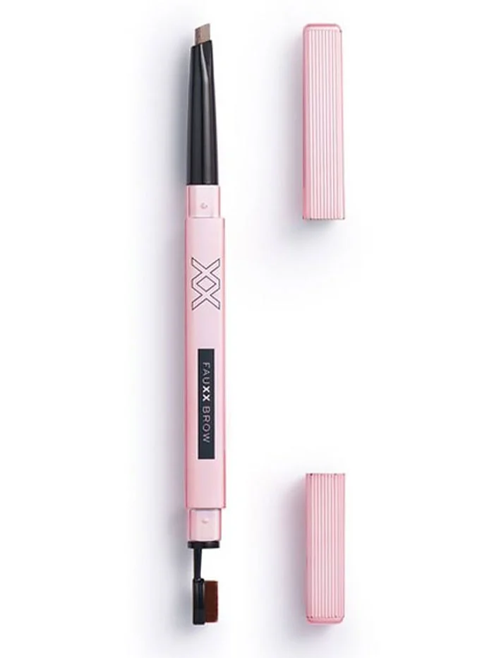 Revolution Creion pentru sprancene cu pensula 0.28 g Fauxx Brow Deep Auburn