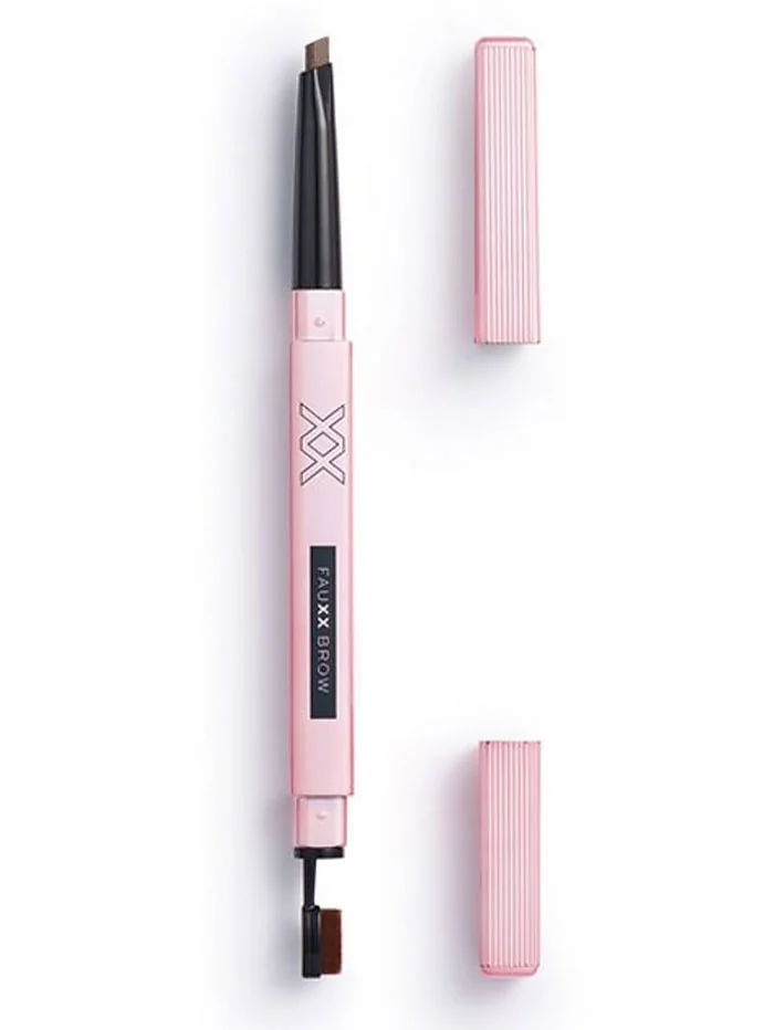 Revolution Creion pentru sprancene cu pensula 0.28 g Fauxx Brow Medium Brown