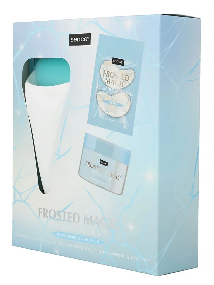Sence Collection Kit Masca racire:Fata+Ochi+Rola pentru fata Frosted Magic Cooling