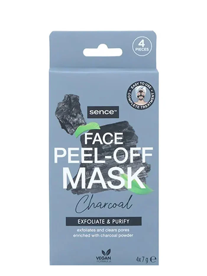 Sence Beauty Masca de fata 4x7 g Peel-Off Charcoal Exfoliate&Purify