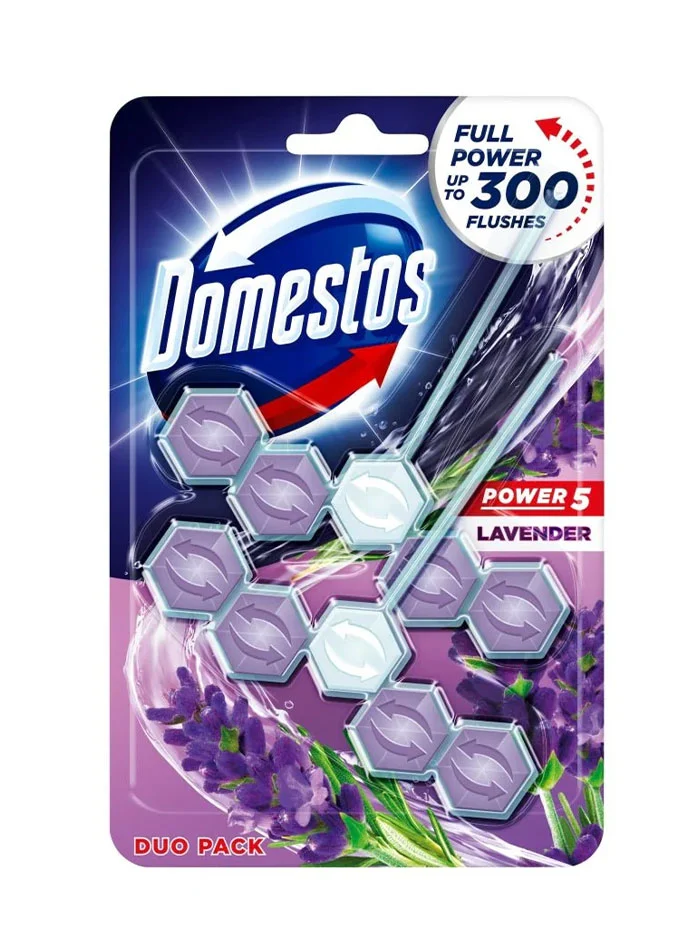Domestos Odorizant wc cu bile 2x55 g Power 5 Lavender